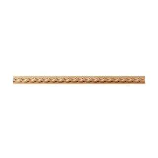 Schnitzleiste 7 x 5 mm, Buche roh Länge 2440 mm