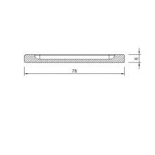 Schnitzleiste 76 x 6 mm, Buche roh Länge 2440 mm