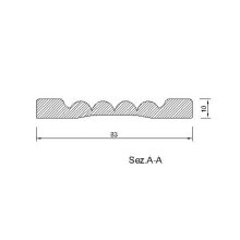 Schnitzleiste 83 x 10 mm, Buche roh Länge 2440 mm