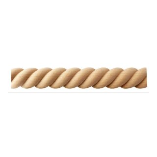 Spiralstab 26 x 12 mm, halbrund Buche roh Länge 2440 mm
