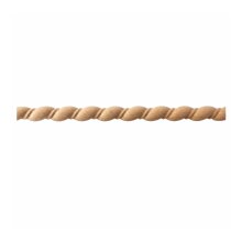 Spiralstab 11 x 5 mm, halbrund Buche roh Länge 2440 mm
