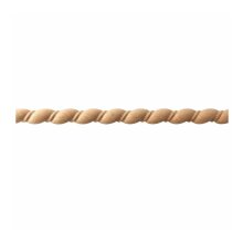 Spiralstab 14 x 6 mm, halbrund Buche roh Länge 2440 mm