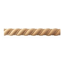 Spiralstab 25 x 12 mm, halbrund Buche roh Länge 2440 mm