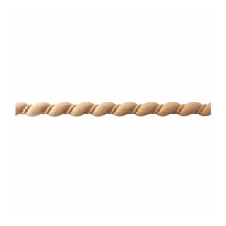 Spiralstab 8 x 3,5 mm, halbrund Buche roh Länge 2440 mm