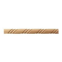 Spiralstab 11,5 x 5 mm, halbrund Buche roh Länge...