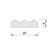 Waffelleiste 29 x 8 mm, Buche roh Länge 2440 mm