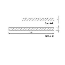 Wellenleiste 100 x 7 mm, Buche roh Länge 2440 mm