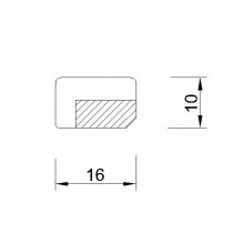 Zahnleiste 16 x 10 mm, Buche roh Länge 2440 mm