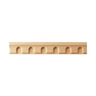 Zahnleiste 30 x 10 mm, Buche roh Länge 2440 mm