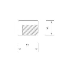 Zahnleiste 22 x 16 mm, Buche roh Länge 2440 mm