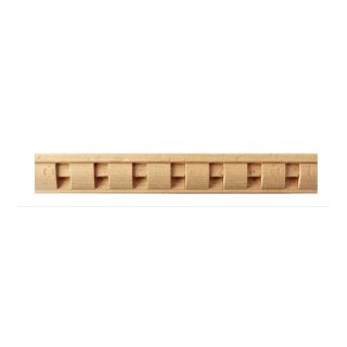 Zahnleiste 26 x 13 mm, Buche roh Länge 2440 mm