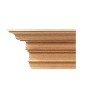 Kranzleiste 130 x 70 mm, Buche roh Länge 2440 mm