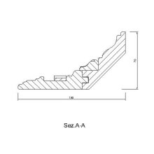 Kranzleiste 130 x 70 mm, Buche roh Länge 2440 mm