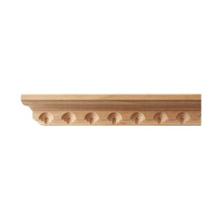 Kranzleiste 45 x 28 mm, Buche roh Länge 2400 mm