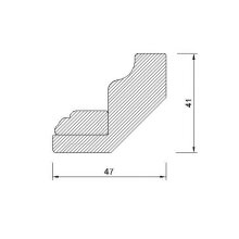 Kranzleiste 47 x 41 mm, Buche roh Länge 2440 mm