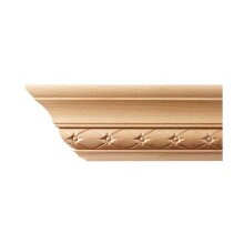 Kranzleiste 63 x 73 mm, Buche roh Länge 2440 mm