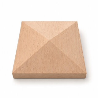 Pyramidenaufsatz PYR4 aus Buche Massivholz, 40 × 40 × 8 mm – FK-PYR4BUR