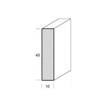 Vierkantleiste FK-AL4310, Breite: 43 mm, Höhe: 10...