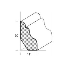 Sockelleiste FK-S30, Breite: 30 mm, Höhe: 17 mm,  Holzart: Massivholz