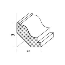 Sockelleiste FK-S7-RBU-10M – 25 x 25 mm, Buche, roh, 10 m