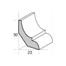 Sockelleiste FK-S4, Breite: 30 mm, Höhe: 23 mm,  Holzart: Massivholz