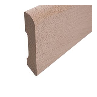 Sockelleiste FK-S6012, Breite: 60 mm, Höhe: 12 mm,  Holzart: Massivholz
