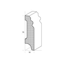 Sockelleiste FK-S7018, Breite: 70 mm, Höhe: 18 mm,  Holzart: Massivholz