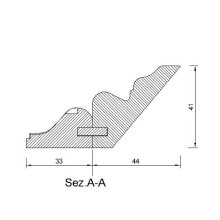 Kranzleiste 77 x 41 mm, Buche roh Länge 2440 mm