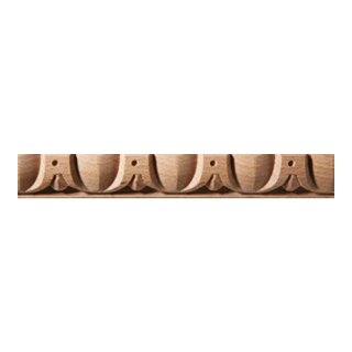 Schnitzleiste FK-503, Breite: 22 mm, Höhe: 15 mm, Länge: 2,4 m, Holzart: Buche, Oberfläche: roh