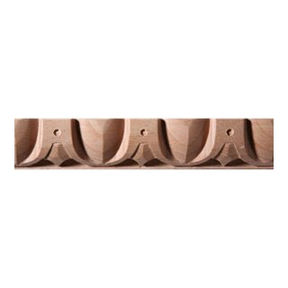 Schnitzleiste FK-504, Breite: 30 mm, Höhe: 19,5 mm, Länge: 2,4 m, Holzart: Buche, Oberfläche: roh
