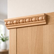 Schnitzleiste FK-504, Breite: 30 mm, Höhe: 19,5 mm, Länge: 2,4 m, Holzart: Buche, Oberfläche: roh