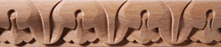 Schnitzleiste Massivholz 33 x 20 mm, Buche roh