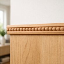 Schnitzleiste FK-574, Breite: 30 mm, Höhe: 9 mm,  Holzart: Buche, Oberfläche: roh