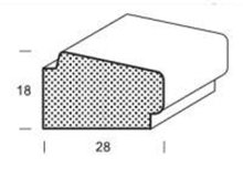 Falzleiste Massivholz 28 x 18 mm