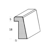 Falzleiste FK-FK18, Breite: 23 mm, Höhe: 13 mm,...