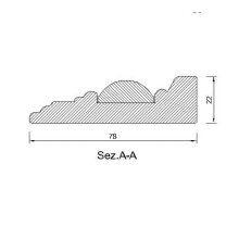 Kranzleiste 78 x 22 mm, Buche roh Länge 2440 mm