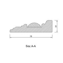 Kranzleiste 78 x 22 mm, Buche roh Länge 2440 mm