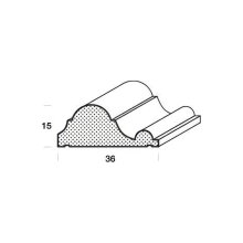Profilleiste FK-GS36-RBU-M – 36 x 15 mm, Buche, roh