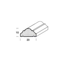 Profilleiste FK-P020E-RFI-M – 20 x 10 mm, Fichte, roh