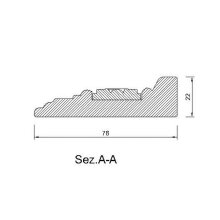 Kranzleiste 78 x 22 mm, Buche roh Länge 2440 mm