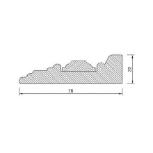 Kranzleiste 78 x 22 mm, Buche roh Länge 2440 mm