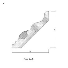 Kranzleiste 98 x 98 mm, Buche roh Länge 2440 mm