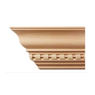 Kranzleiste 98 x 98 mm, Buche roh Länge 2440 mm