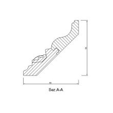 Kranzleiste 98 x 98 mm, Buche roh Länge 2440 mm