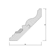 Kranzleiste 98 x 98 mm, Buche roh Länge 2440 mm