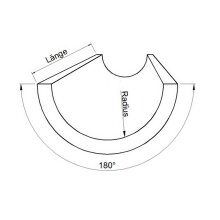 Halbkreisprofil MDF/HDF, Länge 3000 mm, Radius 81 mm