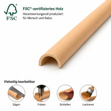 Viertelkreisprofil MDF/HDF