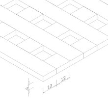 Holzgitter flächenbündig überplattet -...