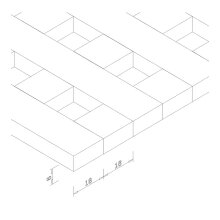 Holzgitter flächenbündig überplattet -FK-UGV1808R18-90