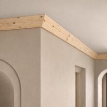 Deckenleiste FK-GS50-RFI-ZUS, Breite: 37 mm, Höhe: 48 mm, Holzart: Fichte,  – Zuschnitt
